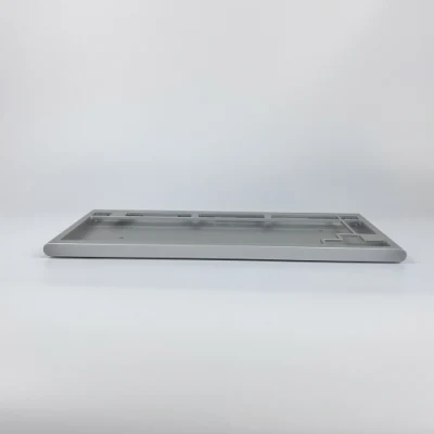 Manufacturer Customized CNC Machining Metal Aluminum Anodized Silver Esports Keyboard Frames