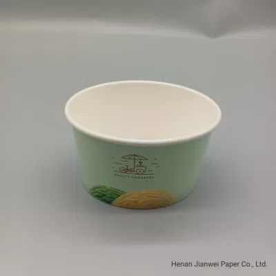 Kraft Paper Bowl with Lid Round Yogurt Fruit Salad Bowl