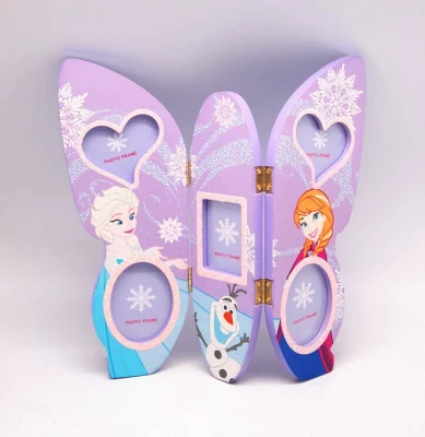  Custom Cute Cartoon Glittered Wooden Kids Picture Frame