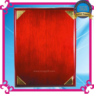 China Guangzhou Customer Metal 3D Piano Finish Wood Souvenir Awards Trophy Gift Wood Medal Honor Plaque