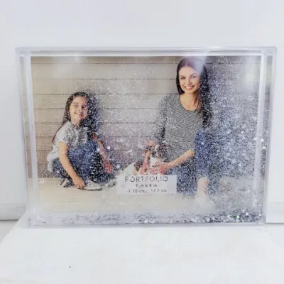 Wholesale Price 5*7 Inch Liquid Glitter Photo Frame for Souvenir Gift