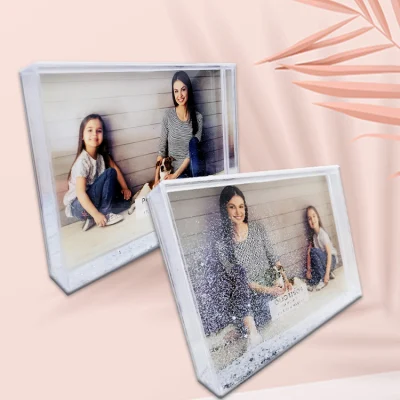 Wholesale Price 5*7 Inch Liquid Glitter Photo Frame for Souvenir Gift