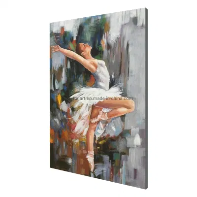  Ballet Dancer Handmade Oil Painting for Home Decoration