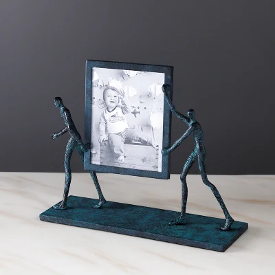 Modern Industrial Style Photo Frame Ornaments Funny Aluminum Rustic Frames House Desk Removable Picture Frame Manufacturer
