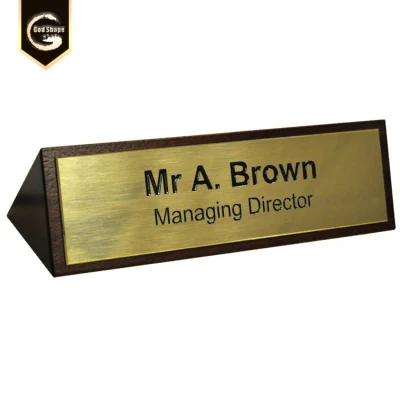  Office Desk Sign Table Top Sign Name Display Metal Plaque