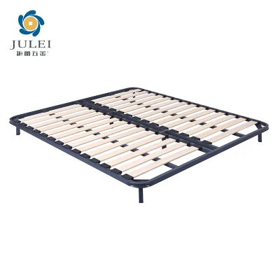  Modern Bed Slatted Metal Fold out Platform Bed Frame for Adult