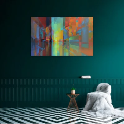  Extra Large Colorful Abstract Painting on Canvas Yellow and Blue Art Pink Abstract Canvas Art Teal Modern Canvas Art Purple Bright Painting