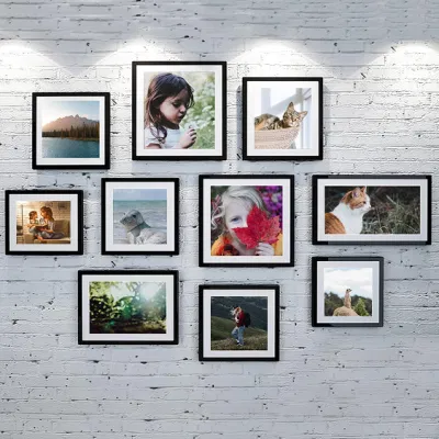  Black Wall Gallery Plastic Picture Frame for Living Room
