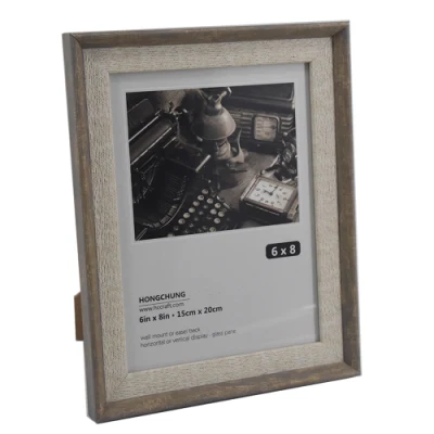  Gold Stripes Collage Photo Frame 5X7inch - Made to Display Pictures 4X6 Inches with Mat or 5X7 Without Mat - Wall Mounting Material Included
