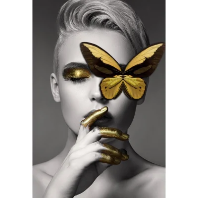 Abstract Famous Designs Art Paintings of Butterflies with Nude Sexy Famale for Living Room Decoration