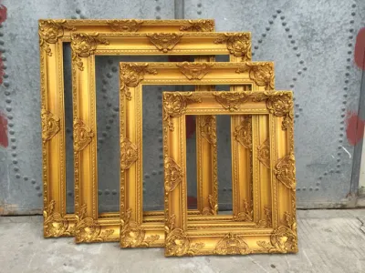  Large Luxury European Vintage Baroque Picture Oil Painting Photo Wooden Frames