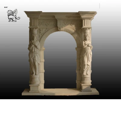  Cheap Price Carved White Home Stone Door Frame Mdfy-1