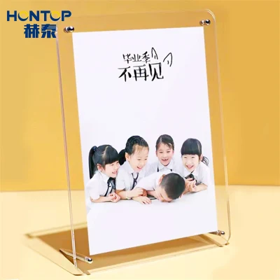  Wedding Banquet Party Photo Creative Tabletop 5 Inch Promotion Tranpsarent Acrylic Digital Picture Souvenir Display Frame