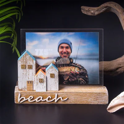  Vintage Mediterranean Decor Beach Photo Frame Fashion Resin Decoration