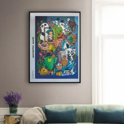  Modern Print Art Cartoon Posters Abstract Canvas Painting Wall Artwork for Children&prime;s Rooms