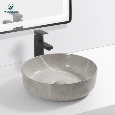 China Wholesale Design Colourful Wash Basin Countertop Sink for Bathroom