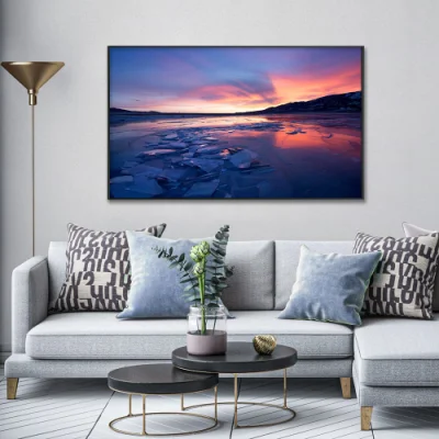  Custom Exclusive Copyright Photography Sunset Beach Canvas Wall Art for Living Room Decor