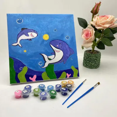  Customized Top Selling Pre Printed Canvas to Paint Custom Design Colorful Oil Acrylic Paint by Numbers for Kids and Adults