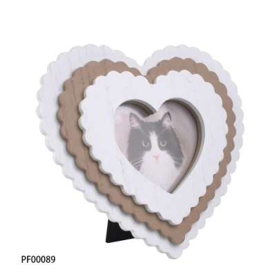  New Heart Design Natural Wooden Plastic 4X6&prime;&prime; 5X7&prime;&prime; 8X10&prime;&prime; Photo Frames