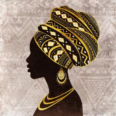  Black Woman Inspirational Wall Art Handmade Oil Painting Canvas Prints