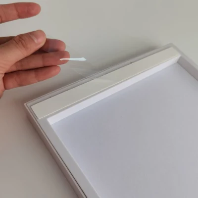  8X8 Inch Durable Restickable Wall Mounted and Re-Usable Memorial ABS Plastic Photo Frame