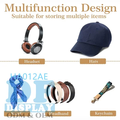 Portable Hat Displayer Hat Holder Wall Display Acrylic Hat Hangers Wall Mount Hat Wall Hanger Organisateur Chapeau Pour Mur 6 PCS/Set