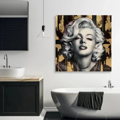  Wholesale Decorative Canvas Wall Art HD Print Gold Foil Frame Canvas Wall Art for Living Room