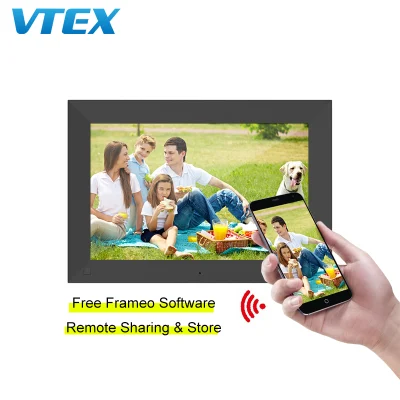  10.1 Inch WiFi Remote Sharing Multi Language LED Custom Wall Mounted Gifts Photo Digital Picture Frame