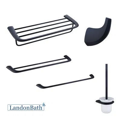Bathroom Accessories Wall Hanging Towel Rail Polished Trendy Stainless Steel Single Towel Bar