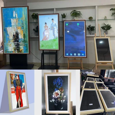 Ad 21.5 32 Inch Private Art Gallery Exhibition Work Smart TV Frame Digital Museum Anti-Glare Matte LCD Digital Photo Frame
