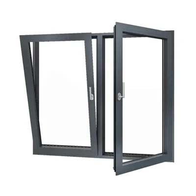  Double Glazed Aluminum Tilt and Turn Windows Drawing Glass Window Frame
