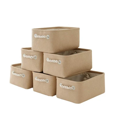  Collapsible Storage Bins Set Works as Baby Storage, Toy Storage, Nursery Baskets 6pack