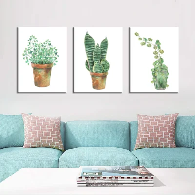 Panels Animals Style Framed Pictures Pocelin Painting Golden Frame Canvas Painting Wall Art