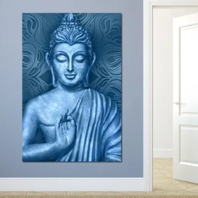  Home Decor Wood Wall Art 3panels Oil Painting Buddha Canvas Print