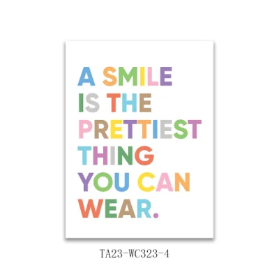  Hot Selling Ready to Hang Colorful Calligraphy Canvas Painting Home Decor Canvas Wall Art