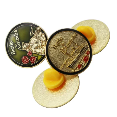  Custom Manufactury Soft Enamel Car Football Double Pin Badges No Minimum Order Decoration NFC Chip Tag