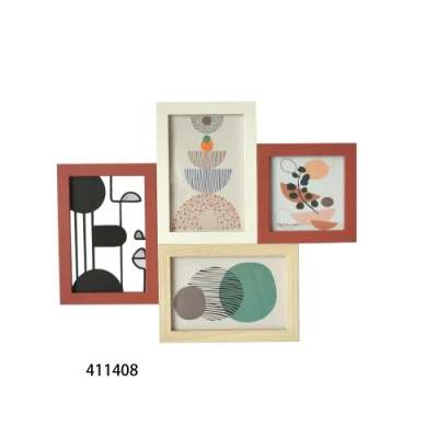  Modern Home Decoration White Mesh Pattern Collage Wall Hanging Picture Photo Frame