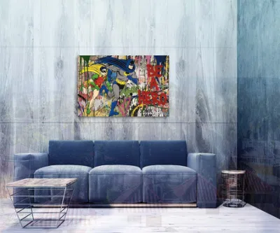  Superhero Wall Art Paintings Inspirational Canvas Paintings Graffiti Pop Art Posters Prints for Home Decor 36X24 Inch