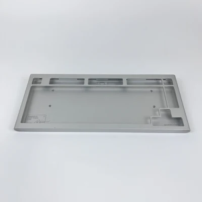 Manufacturer Customized CNC Machining Metal Aluminum Anodized Silver Esports Keyboard Frames