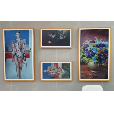  Wall Mounted 21.5 32 Inch Private Art Gallery Exhibition Work Smart TV Frame Digital Museum Anti-Glare Matte LCD Digital Photo Frame