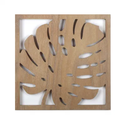  Plant Carved Wall Art Farmhouse Geometric Frame Hanging Home Decor Wooden Rustic Wall Decor Plaque