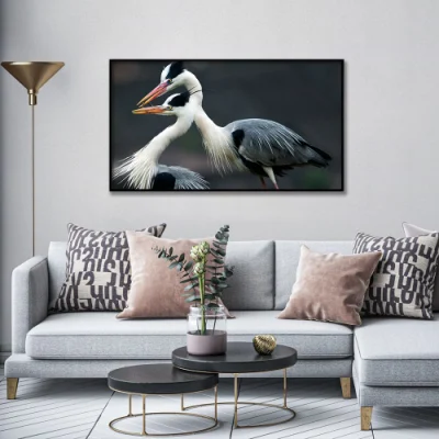  Hot Sale Factory Original Custom Higher End Crane Photography PS Frame Canvas Painting Wall Art for Living Room Decor