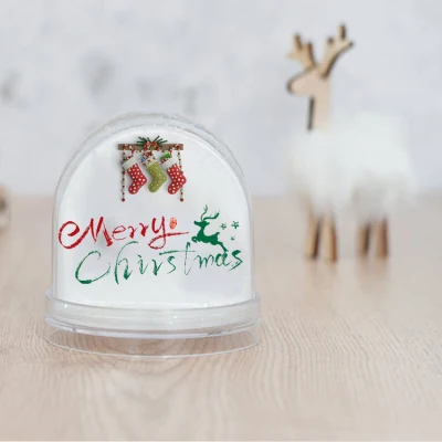  OEM 8.5*8.5*9 Cm Big Size Snow Globe Photo Frame