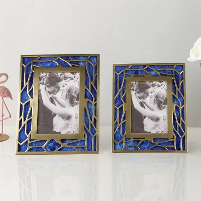  Modern Simple Iron High Quality Metal Artwork Office Desktop Decorative Picture Photo Frames