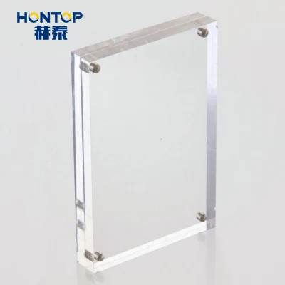 New Arrived Vintage Tabletop Double Sided Magnetic Wedding Banquet Party Promotion Transparent Acrylic Photo Frame
