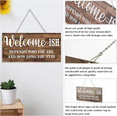  Welcome Sign Welcome-Ish Front Door Sign