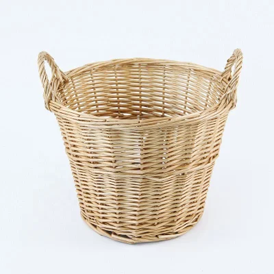 Decorative Wicker Hand-Woven Fabric Gardening Storage Basket with Handles