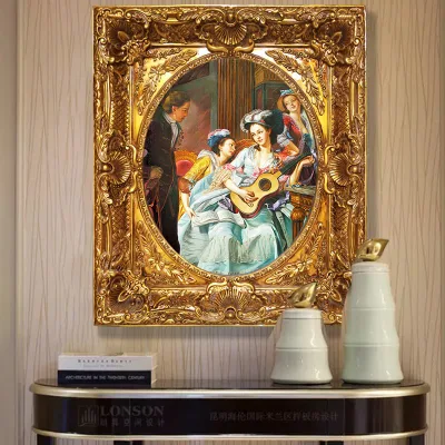  Wholesale Antique Oval Rectangle Baroque Painting Picture Resin Photo Frame