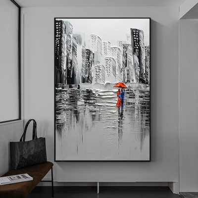 Wholesale Home Decor Modern Wall Art Seascape Canvas Print 100% Hand-Painted Boat Oil Painting
