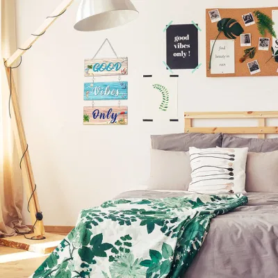  Hanging Beach Wall Decor Beach Plaque Wall Signs Decorations for Home Bedroom or Living Room